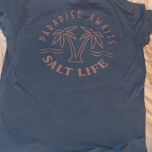 Salt Life Blue T-Shirt with Pink Graphic